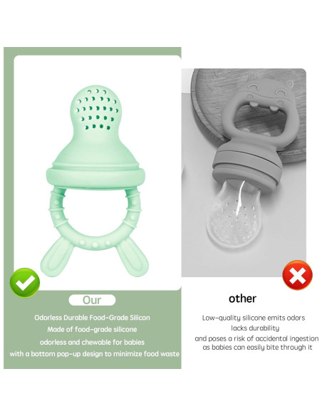 Set de Alimentación para Bebés Doratu - Alimentador de Frutas y Baberos de Silicona