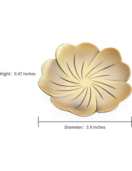 Quemador de Incienso de Cobre MIUPOO Tipo Calabaza 10cm