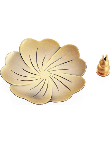 Quemador de Incienso de Cobre MIUPOO Tipo Calabaza 10cm