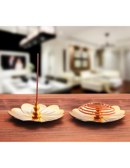 Quemador de Incienso de Cobre MIUPOO Tipo Calabaza 10cm