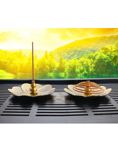 Quemador de Incienso de Cobre MIUPOO Tipo Calabaza 10cm