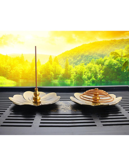 Quemador de Incienso de Cobre MIUPOO Tipo Calabaza 10cm