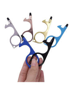 Abridor de Puertas Sin Contacto ANKOMINA 6 Pcs EDC Zinc