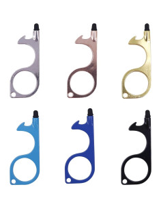 Abridor de Puertas Sin Contacto ANKOMINA 6 Pcs EDC Zinc 2