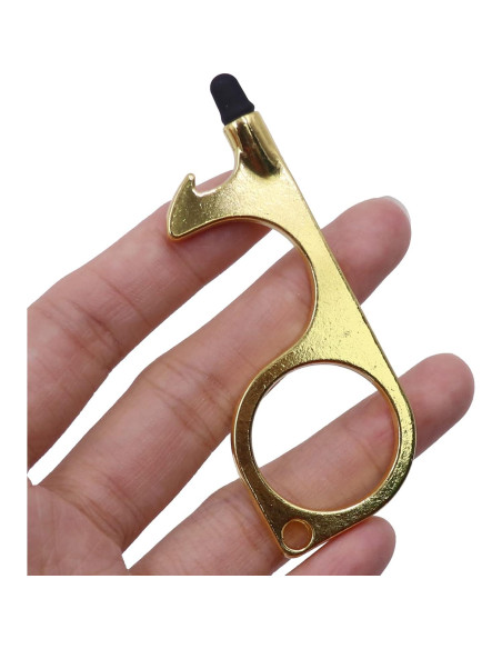 Abridor de Puertas Sin Contacto ANKOMINA 6 Pcs EDC Zinc