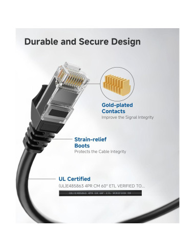 Cable Ethernet Cat 6 Cable Matters 0.61m 10Gbps Negro