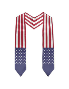 Estola de Graduación JJZ-Gradstole Bandera Americana 182.88 cm