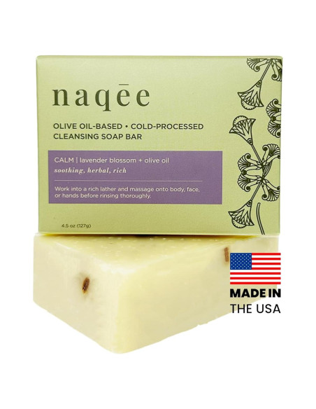Jabón de Lavanda y Aceite de Oliva Naqee 127g - Piel Sensible Jabón de Lavanda y Aceite de Oliva Naqee 127g - Piel Sensible