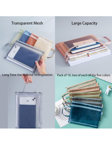 Paquete de 10 Bolsas de Almacenamiento Nylon ZZFENGKR A4