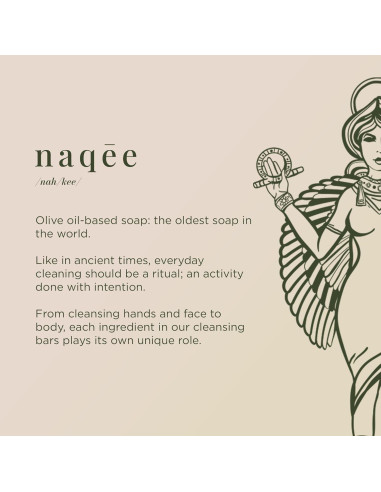 Jabón de Lavanda y Aceite de Oliva Naqee 127g - Piel Sensible