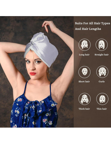 Toalla de Microfibra Satinada Chloven para Cabello - Secado Rápido