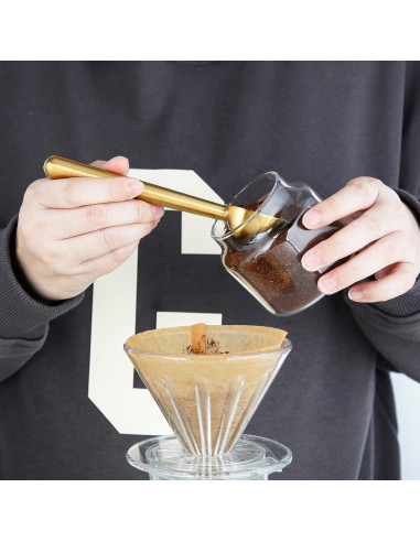 Cuchara Medidora de Café Easyworkz Oro Inoxidable 7g