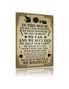 Cartel Dungeons And Dragons Sebiuo 30x20 cm Decoración Retro