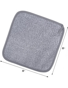 Paño Desmaquillante Hipoalergénico Microfibra Polyte 20x20 cm 6 Unidades Gris 2