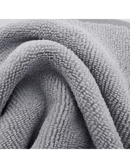 Paño Desmaquillante Hipoalergénico Microfibra Polyte 20x20 cm 6 Unidades Gris