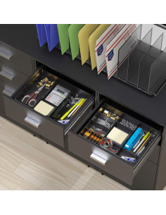 Organizador de Cajones Simple Houseware 9 Compartimentos Negro 2