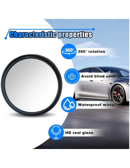 Espejo de Punto Ciego BDZMC 5.79 cm Ajustable Convexo