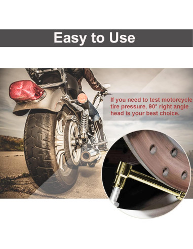 Manómetro de Presión de Neumáticos PUIBERS 60 PSI con Chuck 90