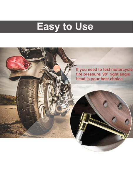 Manómetro de Presión de Neumáticos PUIBERS 60 PSI con Chuck 90