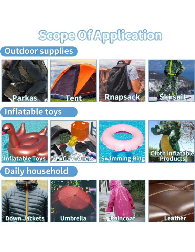 Kit de reparación inflable Urdar Brunnr 12 Pcs 3" a prueba de agua