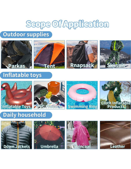 Kit de reparación inflable Urdar Brunnr 12 Pcs 3" a prueba de agua