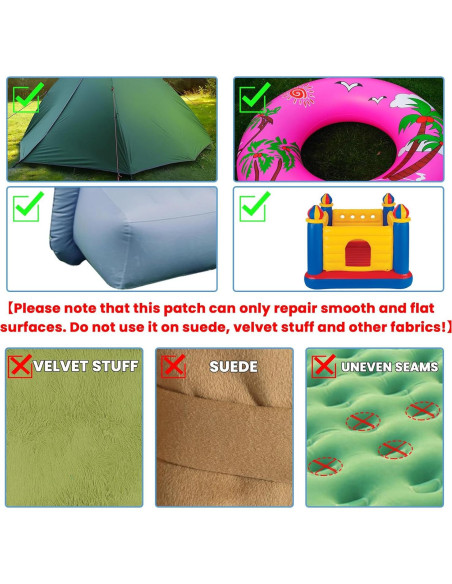 Kit de reparación inflable Urdar Brunnr 12 Pcs 3" a prueba de agua