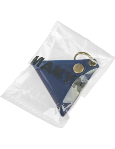 Monedero de Llave de Cuero Genuino Azul - Compacto y Seguro