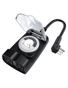 Temporizador Mecánico Exterior G-Homa 24 Horas 15A Impermeable