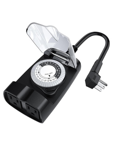 Temporizador Mecánico Exterior G-Homa 24 Horas 15A Impermeable