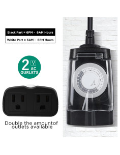 Temporizador Mecánico Exterior G-Homa 24 Horas 15A Impermeable 2