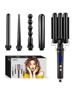 Conjunto Rizador 5 en 1 Bo'laiya con Pantalla de Temperatura
