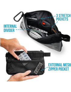 Bolsas de Cierre Gobags - Organizador de Cables Negro - 2 Piezas 2