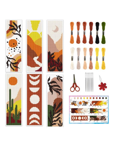 Kit de Marcadores de Cruce Boho INFUNLY 6 Piezas DIY