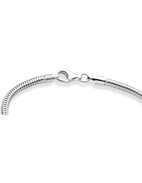 Pulsera de cadena de serpiente de plata esterlina 925 Miabella 3 mm Pulsera de cadena de serpiente de plata esterlina 925 Miabella 3 mm