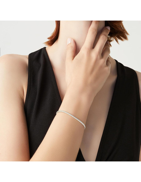 Pulsera de cadena de serpiente de plata esterlina 925 Miabella 3 mm Pulsera de cadena de serpiente de plata esterlina 925 Miabella 3 mm