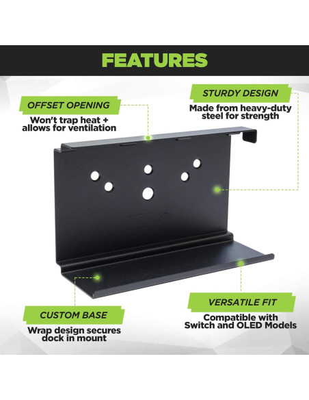Soporte de Pared HIDEit para Nintendo Switch - Acero Resistente