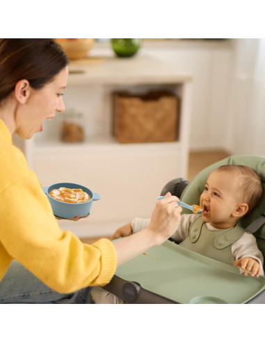 Cucharas de Silicona para Bebé Eascrozn - 6 Piezas, Apta para Lavavajillas