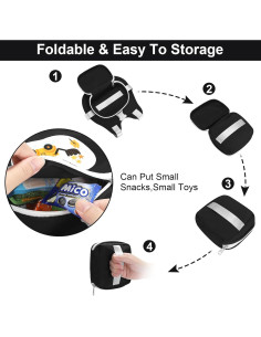 Arnés Plegable para Bebé Accmor Negro, Correa Antipérdida 3 en 1 2