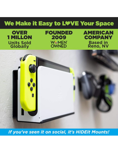 Soporte de Pared HIDEit para Nintendo Switch - Acero Resistente