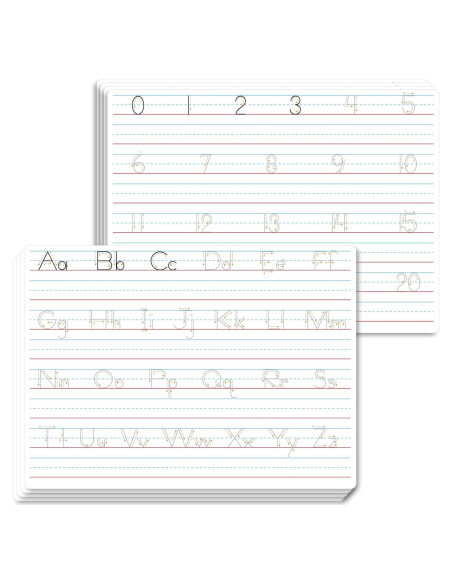 8 Pizarras Borrables Doble Cara SpriteGru para Letras y Números