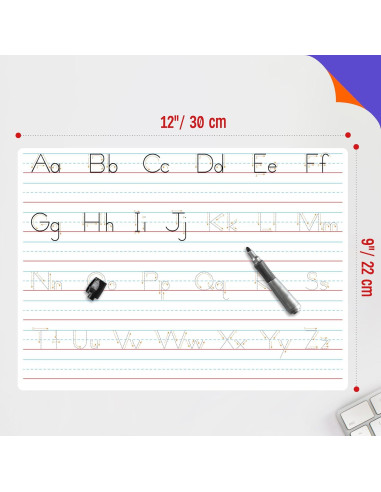 8 Pizarras Borrables Doble Cara SpriteGru para Letras y Números