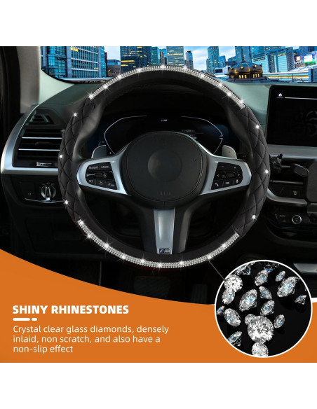 Cubierta de Volante Antideslizante LANPU SURE LPFS1 37-38 cm Negro