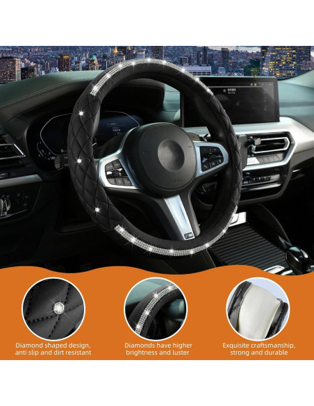 Cubierta de Volante Antideslizante LANPU SURE LPFS1 37-38 cm Negro