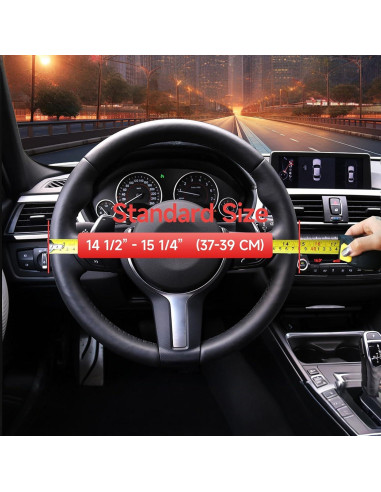 Cubierta de Volante Antideslizante LANPU SURE LPFS1 37-38 cm Negro