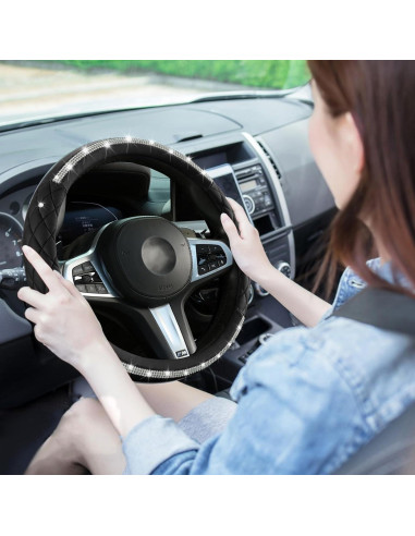 Cubierta de Volante Antideslizante LANPU SURE LPFS1 37-38 cm Negro