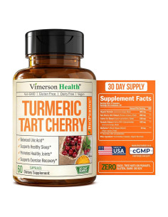 Suplemento de Cúrcuma y Cereza Ácida Vimerson 600mg 60 Cápsulas