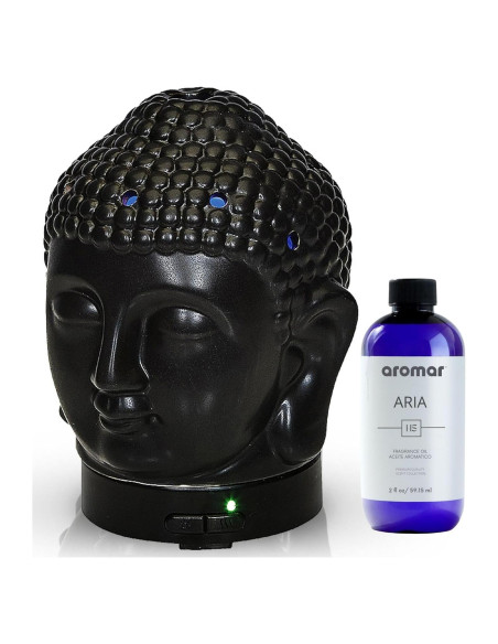 Difusor de Aceite Esencial Aromar Cabeza de Buda 200ml LED Difusor de Aceite Esencial Aromar Cabeza de Buda 200ml LED