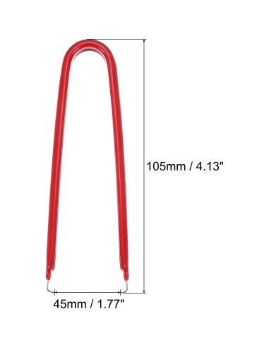 Extractor de Chips IC uxcell Acero Inoxidable Mango Rojo
