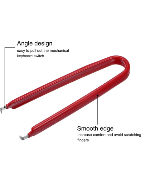 Extractor de Chips IC uxcell Acero Inoxidable Mango Rojo