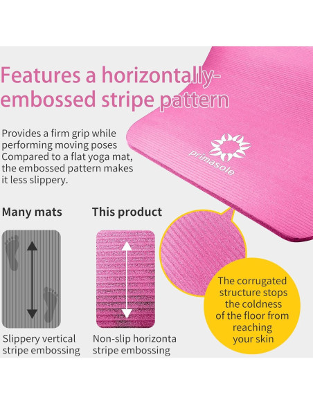 Mat de Yoga Primasole NBR Extra Grueso 1.27cm Antideslizante